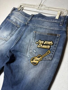 MENS 34x32 Dolce And Gabbana Jeans Ripped Skinny Y2K Classic Made In Italy - Picture 1 of 7