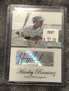 2007 Topps Finest Moments Hanley Ramirez #RFMA-HR Auto - Picture 1 of 3