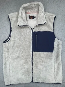 The Normal Brand Fleece Vest Mens Large Ivory Full Zip - Picture 1 of 16