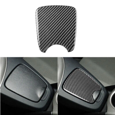 Tapa portavasos de fibra de carbono cubierta panel cubierta moldura para Toyota Prius 2012-2015 Foto 1 de 4