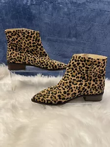 SOLE SOCIETY Cadyna Women's Leopard Print Suede bootie size 6.5M - Picture 1 of 5