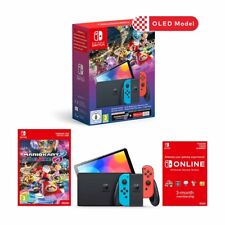 Nintendo Switch OLED Neon Red/Neon Blue + Mario Kart 8 Deluxe Bundle + NSO
