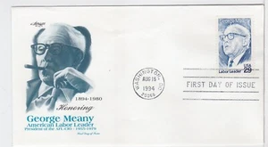 TurtlesTradingPost- George Meany, Labor Leader 1994- #2848 FDC Artmaster Cachet - Picture 1 of 2