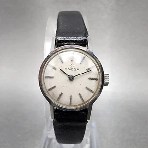 Omega Geneve Watch Women 17mm White Dial Stainless Steel Manual Wind Runs - Picture 1 of 15