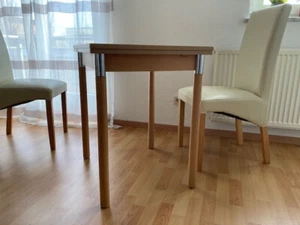 Esstisch quadratisch ausziehbar gebraucht holz - Bild 1 von 5