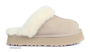Zapatillas de plataforma UGG Disquette arena gamuza piel para mujer talla 9 *NUEVAS* - Imagen 1 de 7