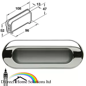 Hafele Rhin Inset Handle Bathroom Bedroom Kitchen Cupboard Cabinet Drawer Door - Picture 1 of 5