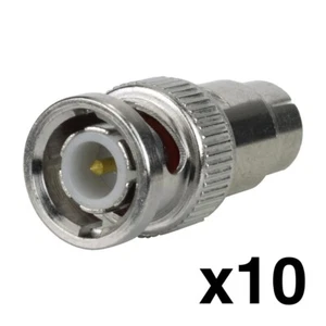 Construct Pro BNC Male to RCA Male Adaptors (10 Pack) - Picture 1 of 6