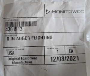 Manitowoc Ice 8" Auger Flighting 4301913 - Picture 1 of 3