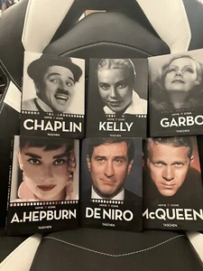 Taschen Movie Icons - 6 Books (McQueen-Garbo-Chaplin-Hepburn-Kelly-De Niro - Foto 1 di 3