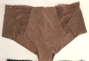 Bragas cortas Victorias Secret color topo corte láser talla L malla laterales encaje inserción - Imagen 1 de 14