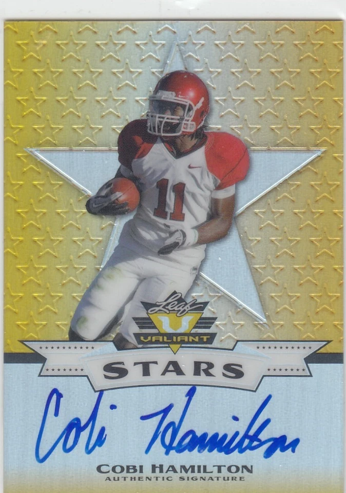 2013 Cobi Hamilton Leaf Valiant Stars GOLD ROOKIE AUTO /10 - Arkansas Razorbacks - Image 1 of 1