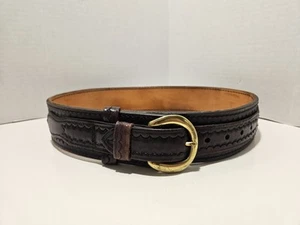 Vintage Safariland Dienstgürtel Patrouille, Strafverfolgung, Korbgeflecht, braun 30" - Bild 1 von 13