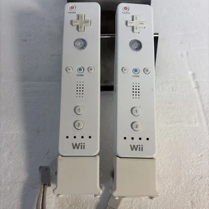 2 OEM Nintendo Wii Remote Controller With Motion Plus Adapter's - Picture 1 of 3