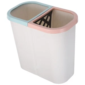 Open Top Trash Can & Recycle Bin Dual Compartment: Recycling Bin Double Trash - Picture 1 of 12