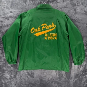Chaqueta De Colección 1986 Oak Park All Stars Hartwell Coaches Verde Amarillo EE. UU. Hombres L - Imagen 1 de 13