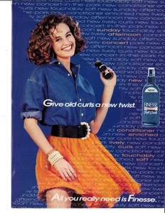 1992 FINESSE Hair Conditioner Spray Bottle Vintage Magazine Print Advertising - Foto 1 di 1
