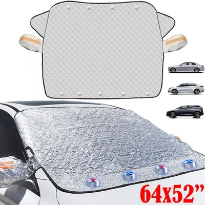 Car Windshield Snow Cover Sun Shade Snow Dust Rain Ice Frost Guard Protector USA Foto 1 de 4