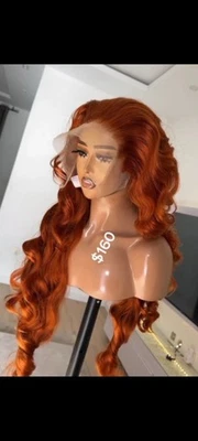 Peluca mezcla cabello humano 28 pulgadas. ¡Encaje frontal pre arrancada! Foto 1 de 3