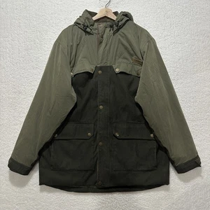 Cabela's Men's Green Full Zip Quilted Lined Hooded Flap Pocket Jacket Size XL - Picture 1 of 19