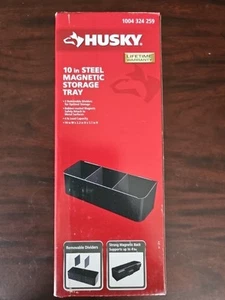 Huskey 10 Inch Magnetic Toolbox Storage Tray Black - Picture 1 of 2