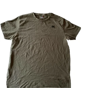 Camiseta Kappa verde oliva para hombre X-grande algodón informal cuello redondo diseño de logotipo - Imagen 1 de 4