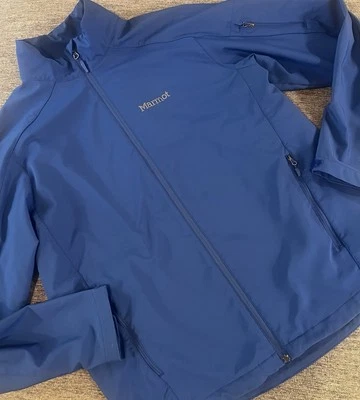 Jaqueta Marmot tamanho G forrada de lã macia ao ar livre azul tamanho XL - Imagem 1 de 4