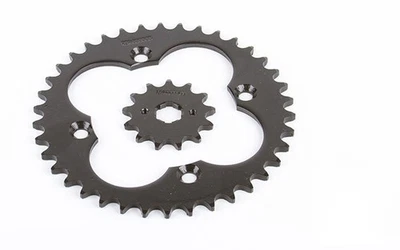 Honda 300EX TRX300EX 2001-2004 13 dientes delantero y 38 dientes trasero piñón negro Foto 1 de 2