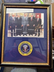 5 PRESIDENTS  Ronald Reagan Richard Nixon Bush Autograph Signed Photo Five - Picture 1 of 9