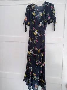 Oasis Floral Wrap Dress - UK Size 10 - Picture 1 of 5