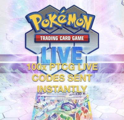 100 Code Cards Pokemon TCGLive Online Unused ImmediateDelivery Via Message - Image 1 of 2