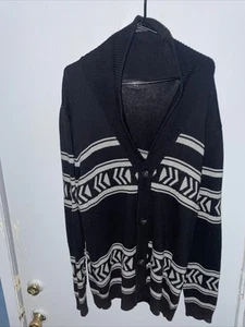 Cotton On Cardigan Pullover Herren Medium Azteken Schalkragen Knopf Strick - Bild 1 von 10