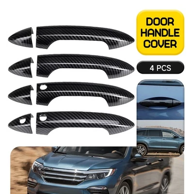 4 piezas cubiertas de manija de puerta estilo fibra de carbono ABS para modelos Honda 2013 2014-2022 Foto 1 de 4
