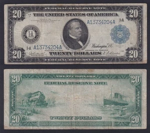 Banconota United States 20 dollars 1914 P.-361b BB/VF - Imagen 1 de 1