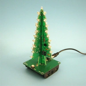 Kit 3D Natale Fai da Te Luce Lampeggiante Circuito LED 3/7 Colori Albero di Natale Regalo - Foto 1 di 16