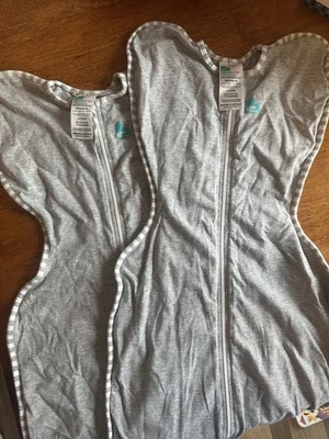 Love to Dream Swaddle Up 原装灰色中号 13-18.5 磅 3-6 个月 — 第 1/2 张图片