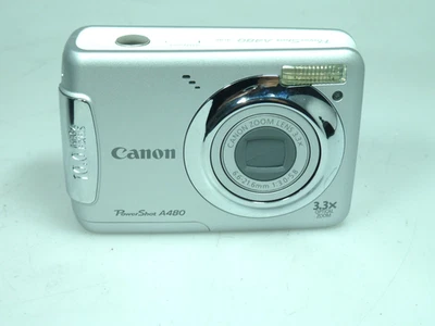 Canon PowerShot A480 10,0 MP Digitalkamera  Kompl. Set Farbe weiss - Bild 1 von 4