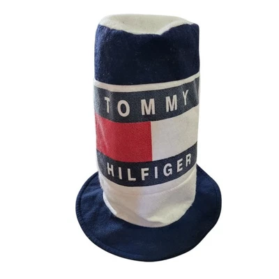 Tommy Hilfiger Costume Felt Hat Blue White Uncle Sam Mad Hatter Funny Party Tall - Image 1 of 4