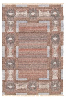 Vintage Hand Woven Traditional Kilim Rug 5'1" x 8'1" Oriental Wool Carpet - Image 1 of 4