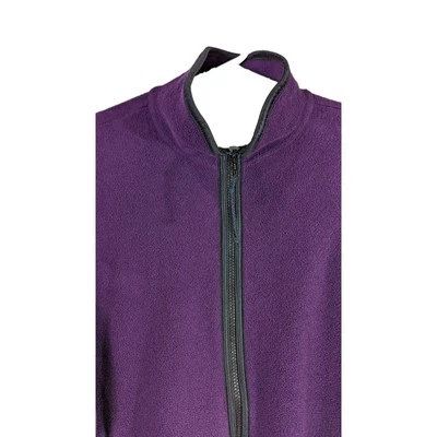 Chaqueta polar REI púrpura hecha en EE. UU. para mujer talla pequeña de colección años 90 cremallera completa invierno Foto 1 de 4