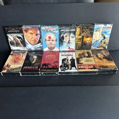Lot Of 12 VHS 🔥- Apollo 13 Air Force One A Walk To Remember About Schmidt - Image 1 of 3
