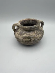 Antiker primitiver Steingut Topf Vase Kessel Hausdeko Ton rustikal Patina - Bild 1 von 13