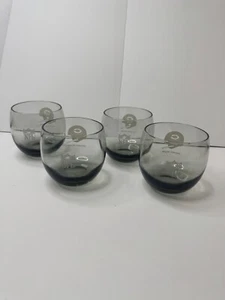 4 bicchieri da cocktail vintage anni 70 NFL Chicago Bears fumè palla bassa Roly Poly ZZ21 - Foto 1 di 6