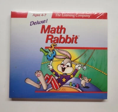 Deluxe! Math Rabbit (PC CD-ROM, 1997, The Learning Company) Ages 4-7 - Image 1 of 2