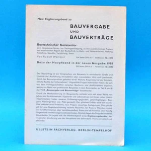 Ullstein casa editrice specializzata appalti edili e contratti di costruzione | depliant pubblicità 1958 - Foto 1 di 1
