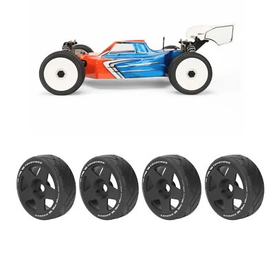 RC Road Racing Wheels 1/8 GT RC Wheels Rubber Plastic 4 PCS Mit 17mm Adapter Gg - Bild 1 von 4