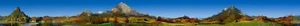 Modellbahnkulisse auf 3,5mm Platten 700cmx60cm Allgäu im Herbst H0 Gebirge - Bild 1 von 10