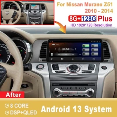 12.3 inch Screen Android Car Radio For Nissan Murano Z51 2010-2014 GPS Head Unit - Image 1 of 4