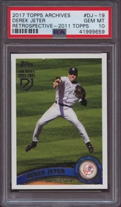 2017 Topps Archives Derek Jeter Retrospective DJ-19 PSA 10 Gem Mint Pop 6 - Picture 1 of 4