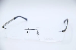 NEW CHARMANT TITANIUM PERFECTION CH10954 BLUE AUTHENTIC EYEGLASSES 54-19 - Picture 1 of 4
